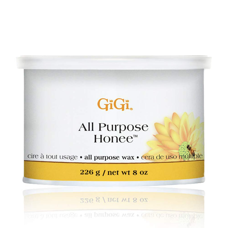 GiGi All Purpose Honee Wax - Hair Removal Wax for Face, Body & Brazilian Waxing with Beeswax Formula, 8 oz 8 Ounce (Pack of 1)