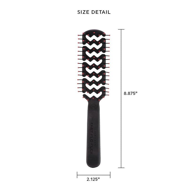 Cricket Static Free Fast Flo Flex Vent Hair Brush - Quick Drying, Detangling, and Styling - Anti-Static Bristles for Frizz-Free Blowouts, Ideal for All Hair Types