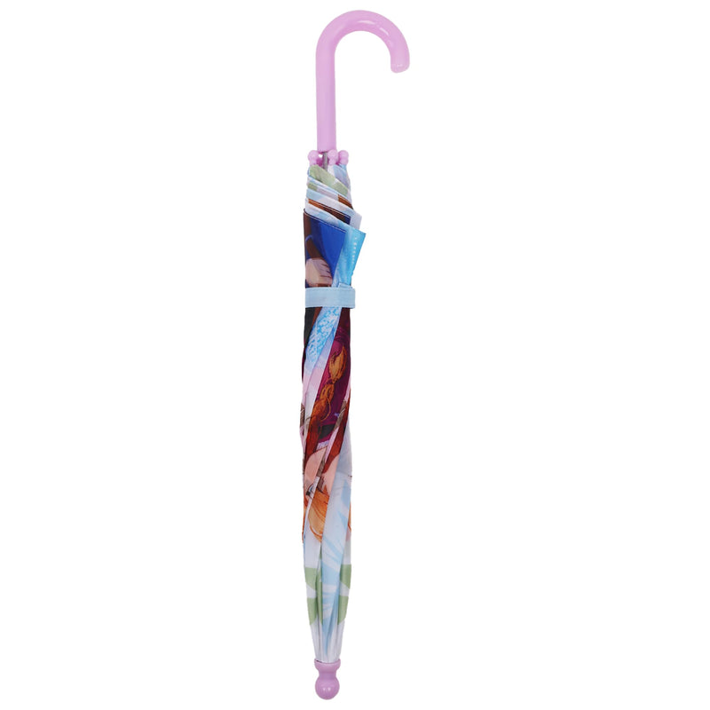 Disney Frozen Kids Umbrella, Purple | Elsa and Anna Rain with Snowflake Print and Curved Handle