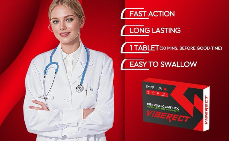 RED 1000MG Stamina & Firmness Support | Harder, Stronger for Longer | 10 Pills for Men UK