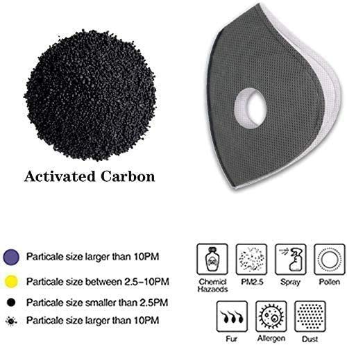 [Australia] - 30 Pcs Activated Carbon Face Filters Anti Dust Replacements Parts for Most Sport Bicycle Cycling Mask Filters with 8 Exhaust Breathing Valves Replacement 