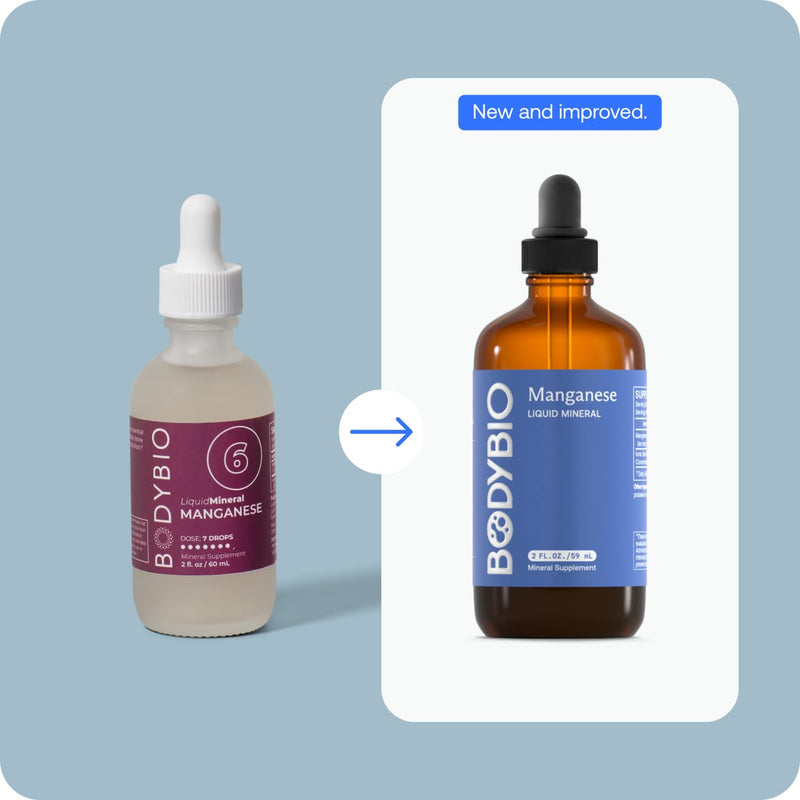 [Australia] - BodyBio - Liquid Manganese for Bone Health, Connective Tissue & Metabolism Support - High Absorption, Pure, Concentrated Manganese Supplement - 2oz 
