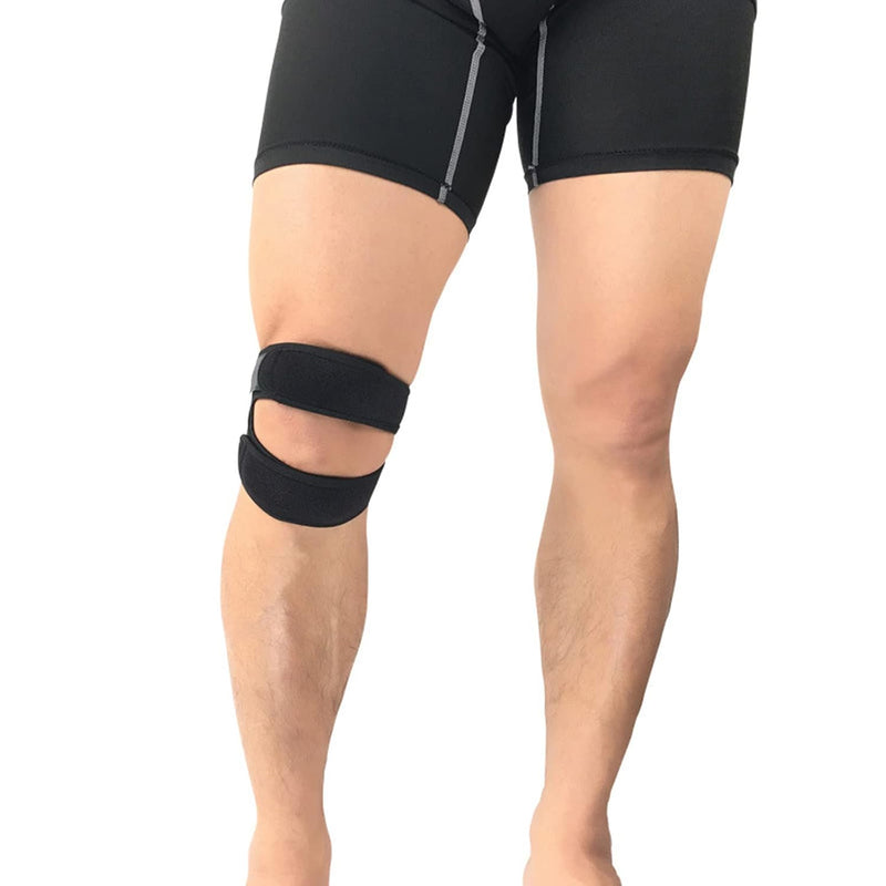 [Australia] - 2U2O Dual Patella Knee Strap for Pain Relief and Full Mobility, Adjustable Knee Stabilizing Brace Support for Running, Jumper, Tennis, Basketball, Arthritis, Tendonitis, Injury Recovery, Joint, Muscle S/M 