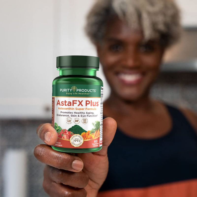 [Australia] - Purity Products AstaFX Plus - Astaxanthin Super Formula - 30 Day Supply from Supports Endurance - Promotes Healthy Skin - Supports Visual Health - Up to 6,000 Times More Powerful Than Vitamin C 