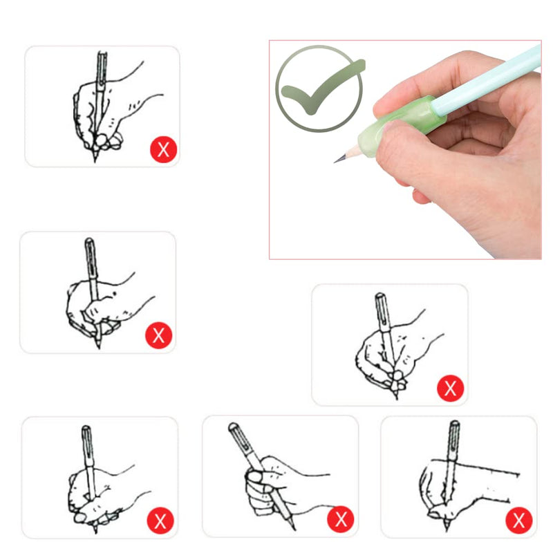[Australia] - CCLKHY Pack of 4 silicone pen grips, writing aid grip, pencil grips, for children, students 