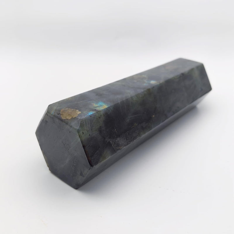 Labradorite Crystal Tower 6 Faceted Healing Crystal Point Wand 1-1.5 Lbs Quartz Tower Large for Meditation Reiki Collection Labradorite 1.0-1.5 Pound