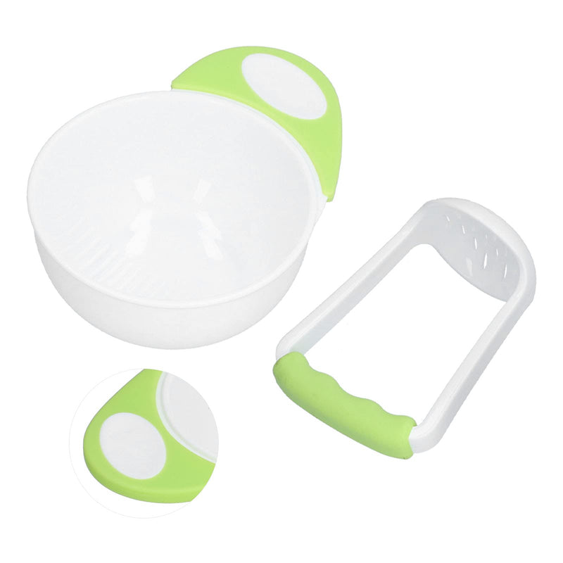 [Australia] - Baby Food Mash Bowl, Convenient Professional Easy Use Anti Scalding Baby Food Masher Bowl Set for Baby Food Mash Bowl for Make Vegetable Puree Fruit Puree 