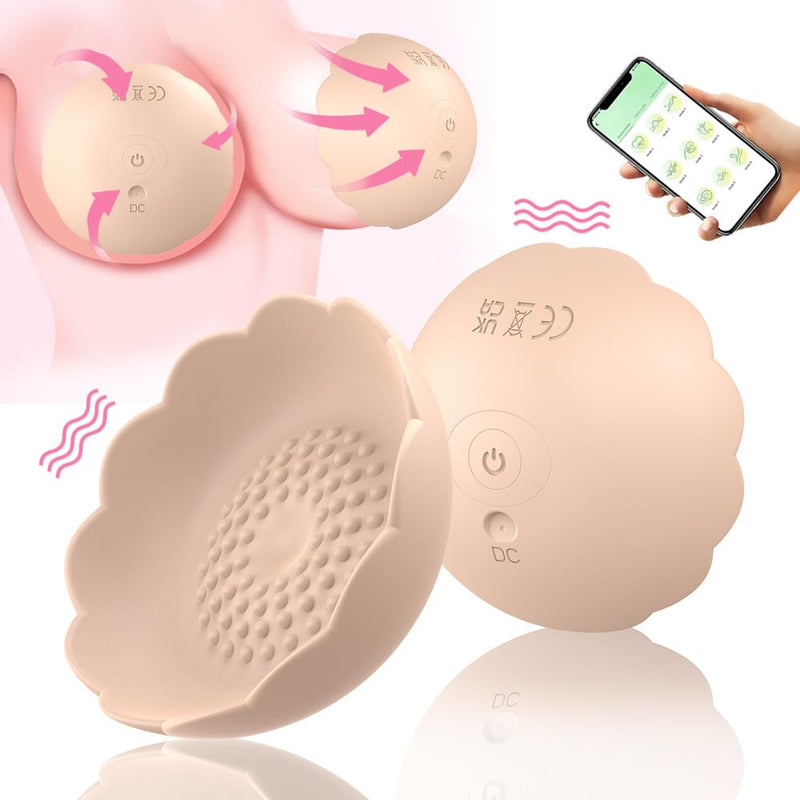 Nipple toys, nipple stimulation for women pleasure, Nipple suction vibrator with app control, tongue licking and sucking rotating simulation for Women and couple