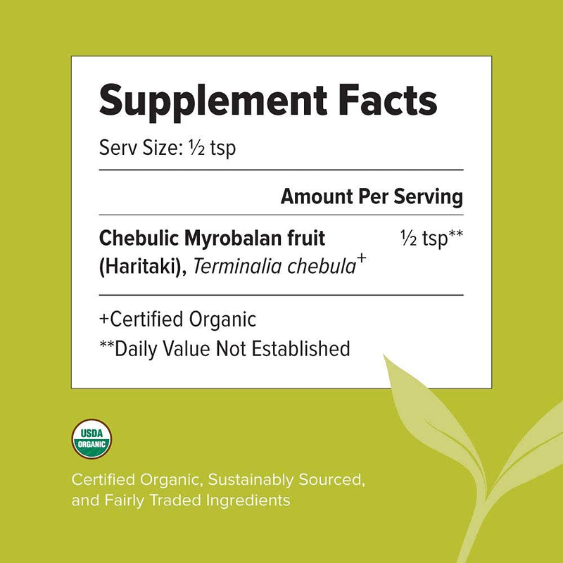[Australia] - Banyan Botanicals Haritaki Powder – Certified Organic, 1 Pound – Terminalia chebula – for Detoxification & Rejuvenation* – Organic, Vegan, Non-GMO, Gluten Free, Certified Fair for Life Fair Trade 1 Pound (Pack of 1) 