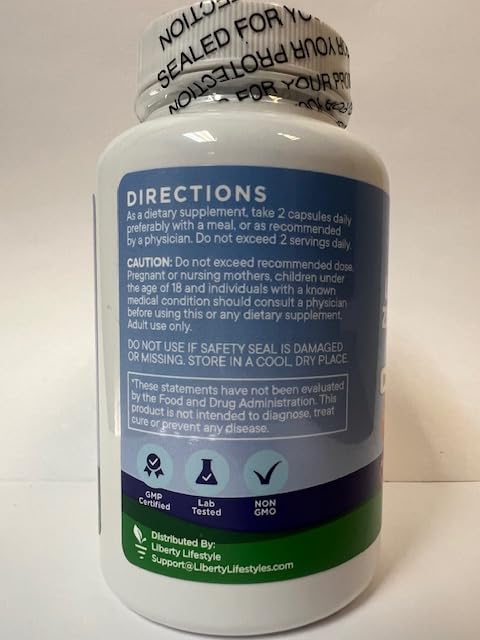 Liberty Lifestyle Eye Health Vitamins with Bilberry, Lutein & Zeaxanthin, Lycopene, Resveratrol, Grape Seed Extract, Flaxseed Astaxanthin- AREDS 2-120 Capsules 60 Count (Pack of 2)