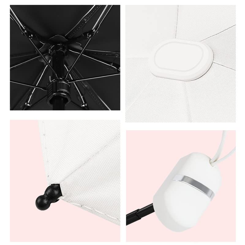 Small Mini Umbrella For Travel Compact UV Umbrella For Sun&Rain Windproof Lightweight Simple Color Flod Umbrella For Women Man Kids（Haze Blue）