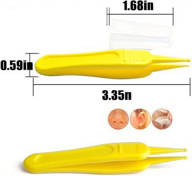 [Australia] - Kids Ear Wax Removal Tweezers, BPA - Free Plastic Infant Ear Cleaning Tool with Protective Case, Color - Coded Baby Ear Care AccessoriesÔºà5 pcs) 