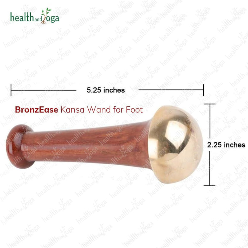 [Australia] - HealthAndYoga™ BronzEase Kansa Foot Massager - Kansa Wand Ayurveda Benefits of Bronze - Massage Wand to Restore Luster Through Detoxification (Stick - Smooth) BronzEase (Stick - Smooth) 