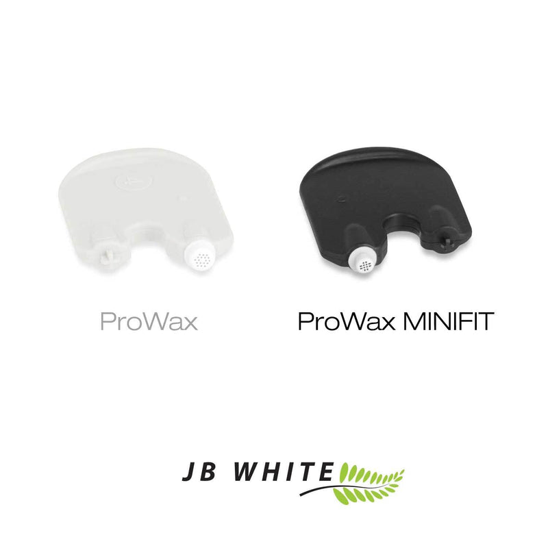 JB White 18 Pieces ProWax MiniFit Wax Guards for Hearing aids Compatible with Oticon, Bernafon, and Auditio Hearing aids, 3X disks with 6 Tools and 6 Filters, Black