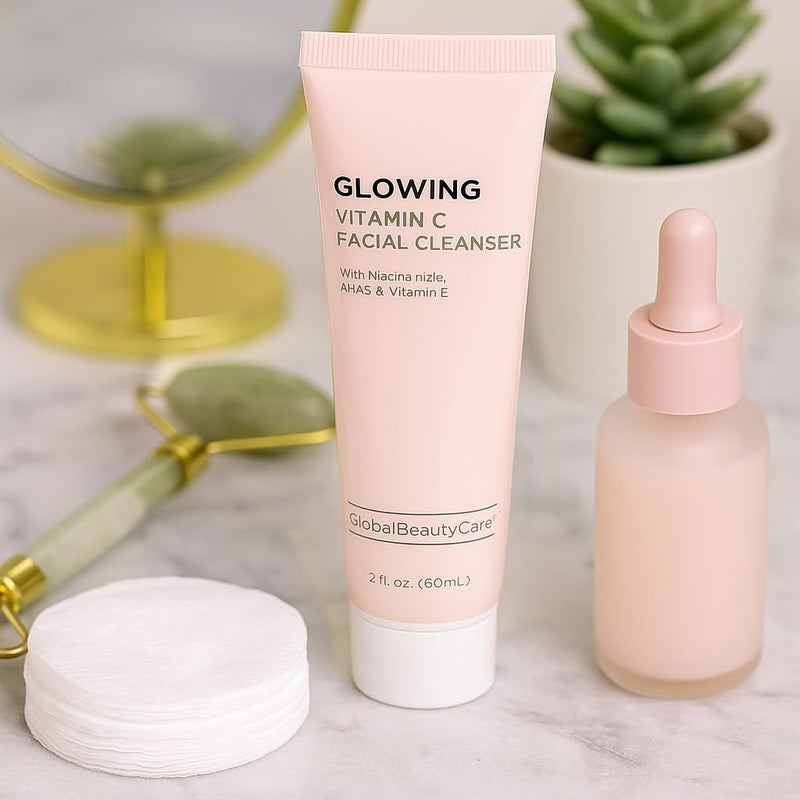 Global Beauty Care Vitamin C - Facial Cleanser with Niacinamide, AHA & Vitamin E, 1-Pack (2 fl oz)