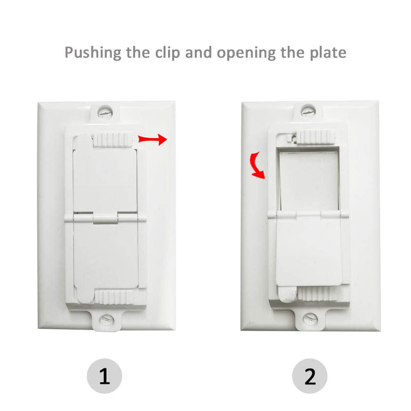 [Australia] - Rocker Switch Plate Cover Guard, ILIVABLE Child Proof Light Switch Guard Protects Your Lights or Circuits from being Accidentally Turned On or Off by Children and Adults (2 Pack White) 