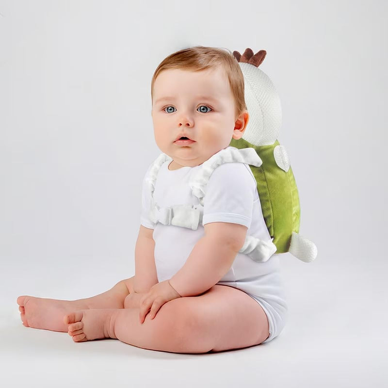 [Australia] - PandaEar Baby Head Protection Backpack Toddler Adjustable Walking Head Protector, Head Protection Backpack Wear Safety Pad for Falling Crawling and Walking (Green) Turtle 