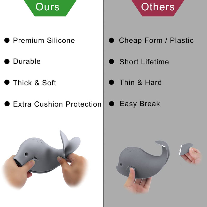 [Australia] - Bath Spout Cover, Faucet Cover Baby Bathroom Tub Faucet Cover Protector for Kids, Bathtub Spout Cover for Baby Kids Toddlers Protection Accessories Baby Safety Universal Bath Silicone Toys Gray 