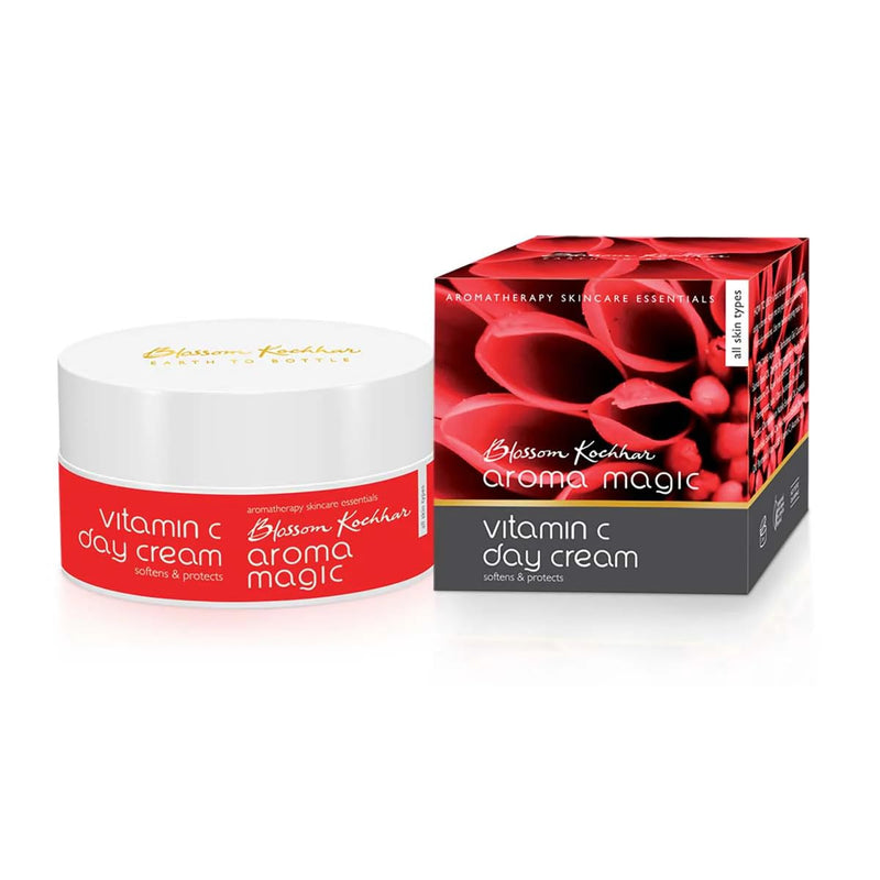 Aroma Magic Vitamin C Day Cream with SPF 15 | Anti Aging Daily Face Moisturizer for All Skin Types | Hydrates, Softens & Protects Skin | Lightweight, Non-Greasy | 1.76 Oz (50g)
