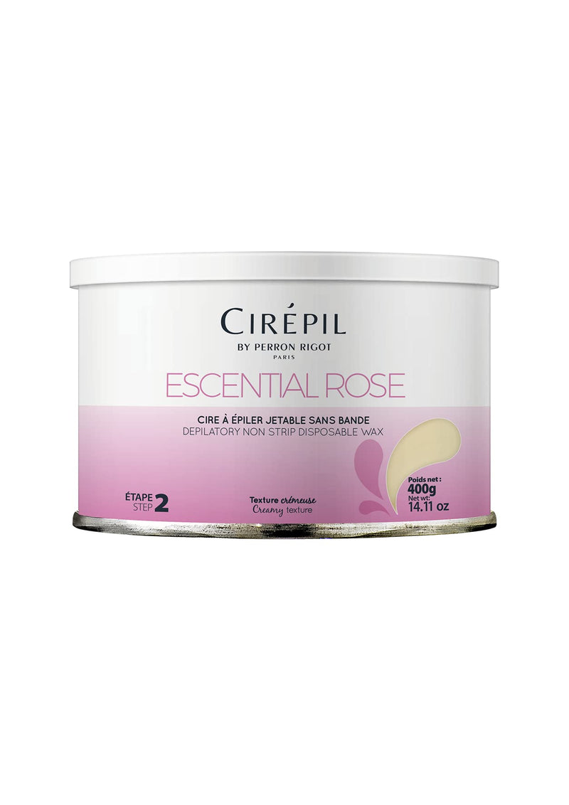 [Australia] - Cirepil - Escential Rose - 400g / 14.11 oz Wax Tin - Light Rose Scent - Creamy Texture - All-Purpose, Excellent for Short, Coarse or Shaved Hair - Easy Removal, No Strips Needed 14.11 Ounce (Pack of 1) 