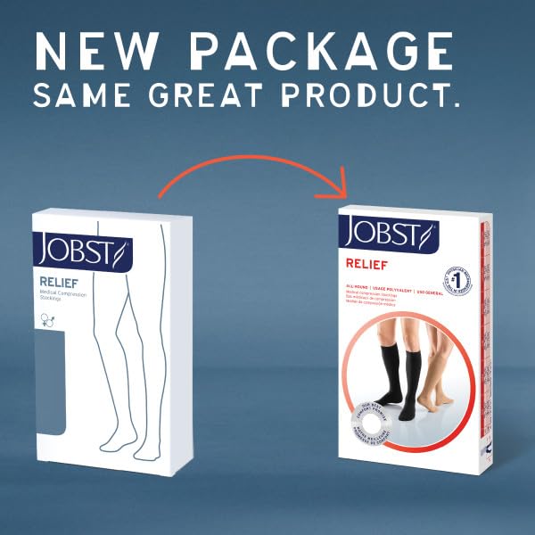 [Australia] - JOBST Relief Knee High Graduated Compression Socks 20-30mmHg - Comfortable Unisex Design - Closed Toe X-Large Full Calf Beige 