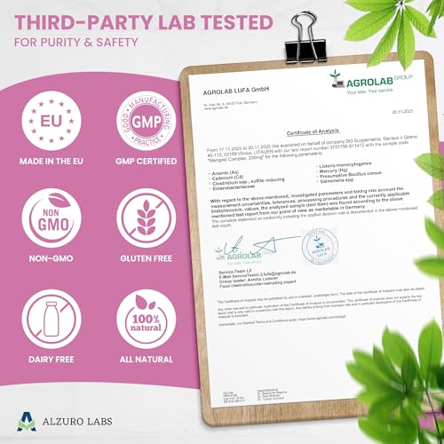 Lutein 40mg & Zeaxanthin 8mg | High Strength Eye Complex | Vitamin A, C & Zinc | Normal Vision Support | 90 Vegan Capsules | GMP & 3rd Party Lab Tested