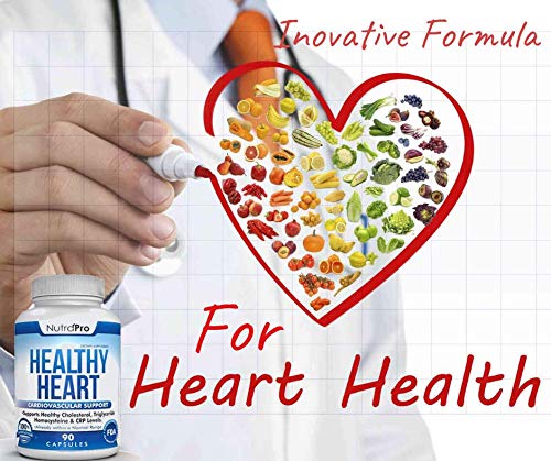 NutraPro Healthy Heart - Heart Health Supplements. Artery Cleanse & Protect .Supports Healthy Cholesterol and Triglyceride. GMP Certified.