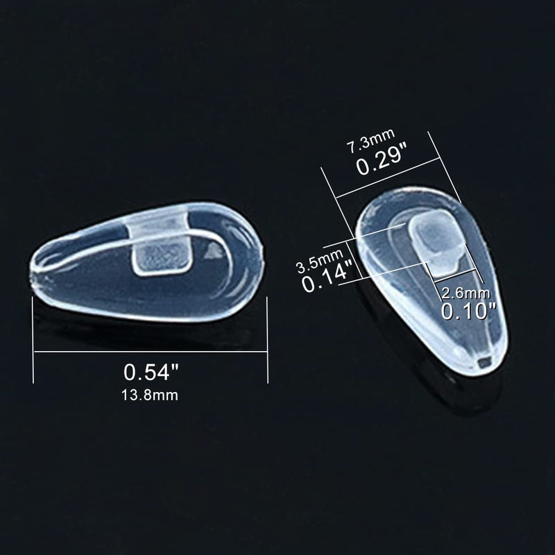 [Australia] - Replacement Nose Pads for Oakley Eyeglasses/Sunglasses, 5 Pairs Clear Silicone Nose Pieces Guards Type B (5 Pairs) 