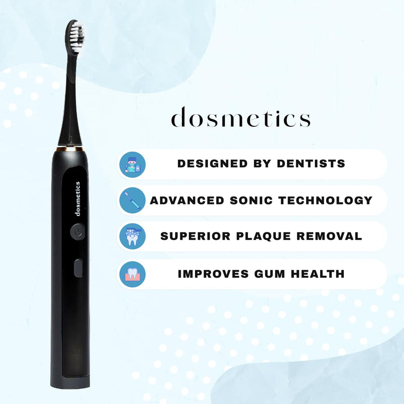 [Australia] - Electric Toothbrush for Adults, Sonic Toothbrush with Replaceable Heads and 15 Brushing Modes, Rechargeable Waterproof Toothbrushes for Plaque Removal with Charging Base and Travel Cap 