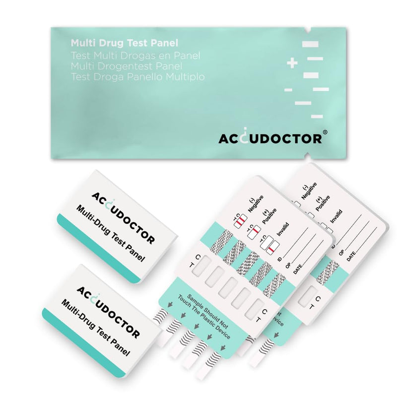 [Australia] - 5 tests Accudoctor Multi drug test 5 drugs in urine THC Cannabis Marijuana Cocaine MET Benzodiazepine Amphetamine rapid test urine test urine test strips one multi-drug test rapid drug test drug test 