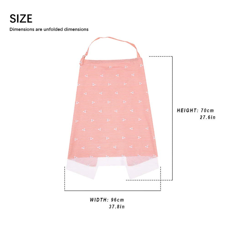 [Australia] - Nursing Covers for Breastfeeding, Soft Cotton Breast Feeding Cover Stroller Cover with Lace Screen Yarn, Privacy Nursing Covers Infant Feeding Cover Infant Breathable for Breastfeeding Supplies（Pink） Pink 