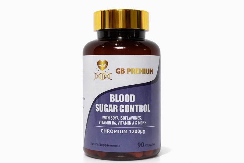 Blood Sugar Control Supplement with Chromium, Folic Acid, Zinc, Magnesium, Selenium, Vitamin E & Vitamin D3, 90 Capsules