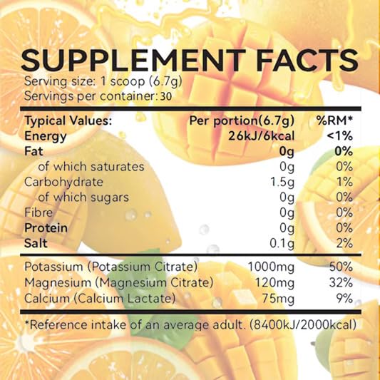 Keto-Pro Electrolytes Powder 30 Days Supply | 30 Servings Supporting Your Keto Fasting, Health & Fitness Goals | Orange Mango Flavour
