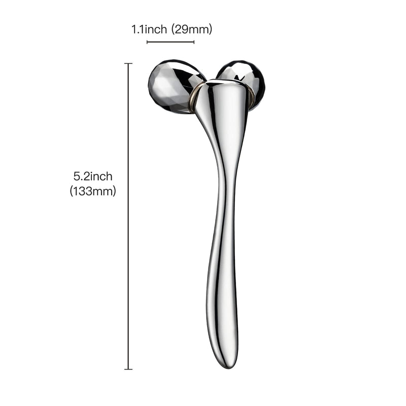 Tekson 3D Metal Face Massage Roller Tool, Facial Sculptor for Reduce Puffiness, Remove Eye Wrinkles (Zine Alloy)