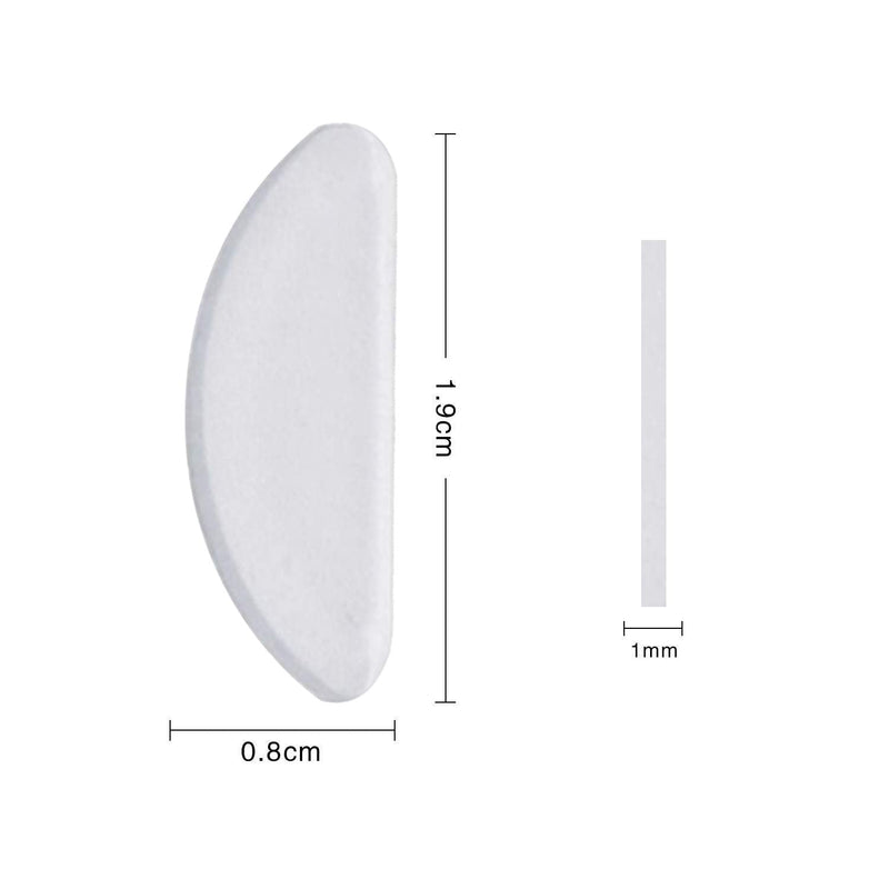 [Australia] - NEPAK 30 Pairs Eyeglass Nose Pads,Eye Glasses Nose Pads Non Slip,Silicone Nosepads for Glasses, Sunglasses, and Eye Wear(Clear,1mm) Clear 