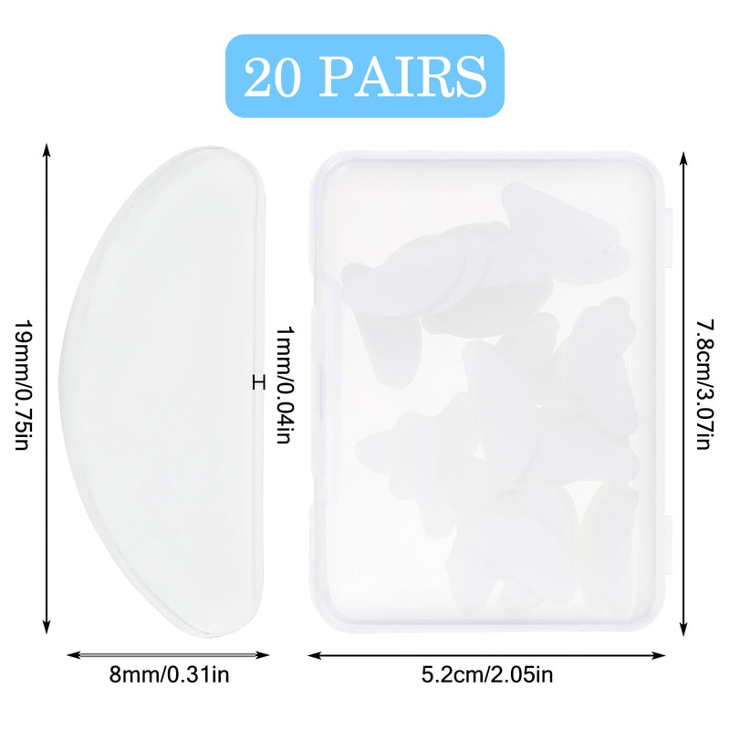 [Australia] - Qianyu 24 Pairs of Non-Slip Glasses Pads Self-Adhesive Glasses Nose Pads Soft Silicone Glasses Pads Nose Thin Glasses Nose Pad for Full Format Sunglasses Glasses Accessories Summer Men Women Transparent 