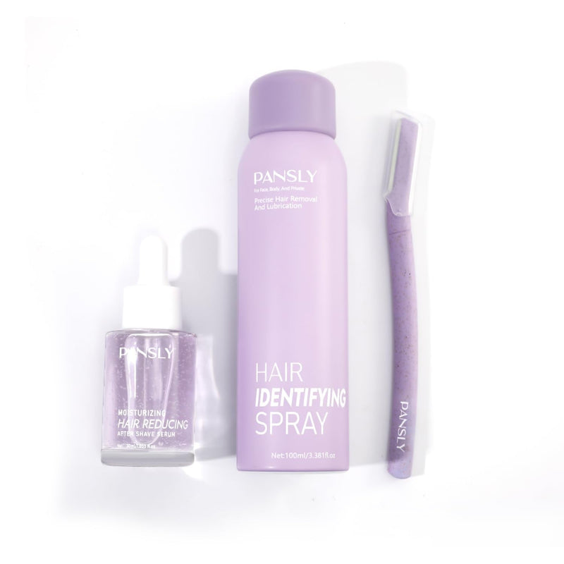 [Australia] - Hair Identifying Spray Kit,Hair Identifier Spray (100mL)for Face Shaving with After Shave Serum(30mL) Kit,Moisturizing&Smoothing skin &Hair Reducing Skin Care Dermaplaner Spray Set for Women Men 