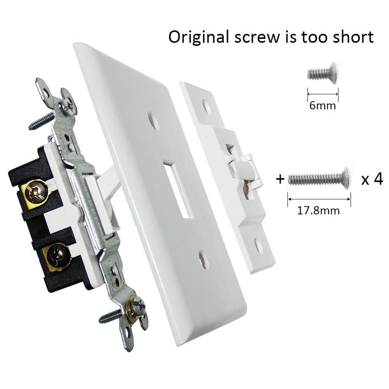 [Australia] - Light Switch Guard, ILIVABLE Optional Wall Plate Cover Switch ON or Off Protects Your Lights or Circuits from being Accidentally Turned On or Off (Not Child Proof) 2 Pack White 