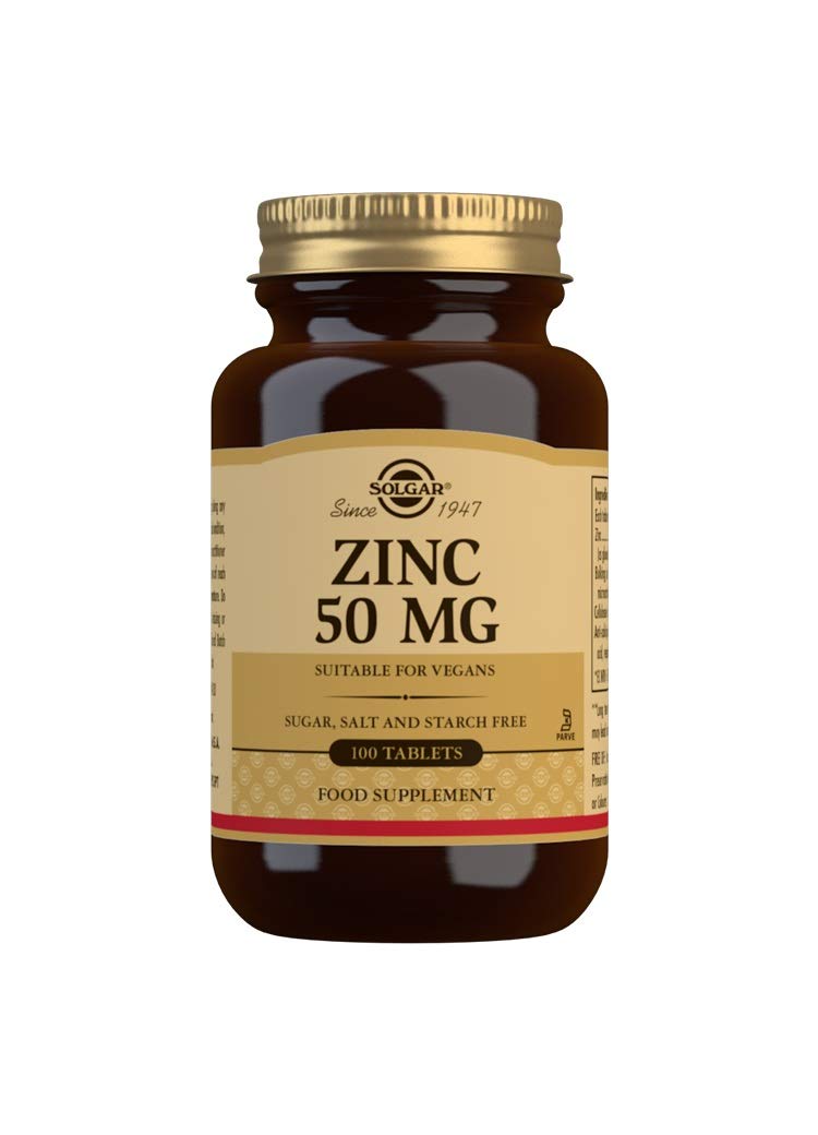 Solgar Vitamin C 1000 mg, 100 Vegetable Capsules - Antioxidant & Immune Support - Overall Health Zinc 50 mg, 100 Tablets - Zinc for Healthy Skin, Taste & Vision