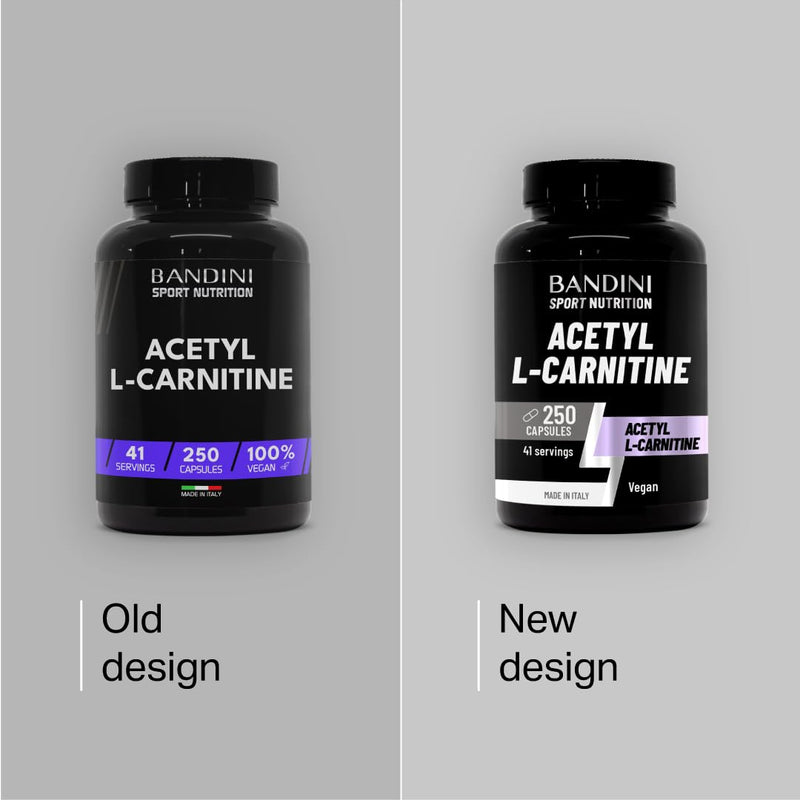 Bandini® Acetyl L-Carnitine 250 capsules | 3000mg per daily dose | Acetyl-L-Carnitine Amino Acid Sports Performance Supplement | High Strength ALCAR | Metabolism & Energy | 41-Days Supply | 100% Vegan