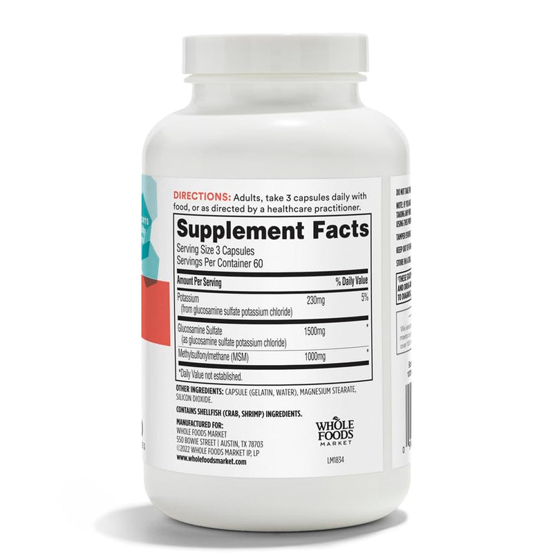[Australia] - 365 by Whole Foods Market, Glucosamine with MSM, 180 Capsules 