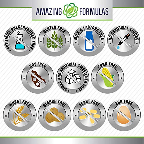 [Australia] - Amazing Formulas Choline Bitartrate - 650 MG, 180 Tablets (Non-GMO, Gluten Free) – Supports Nerve & Brain Health - Promotes Cellular Function - Cognitive Support 