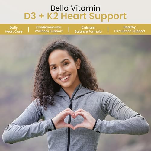Bella All Natural Vitamin D3 K2 Liquid Drops 5000 IU Morning & Evening Drops Pack of 2 | These Vitamin D3 K2 Drops Help Support Heart, Bone & Immune Health