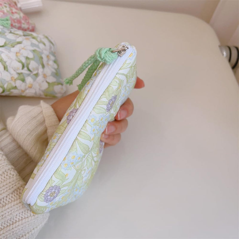Floral Quilted 3-in-1 Bag Set for Wome Cotton Large Shoulder Tote with Medium Cosmetic Bag Mini Organizer Pouch A039 Purple