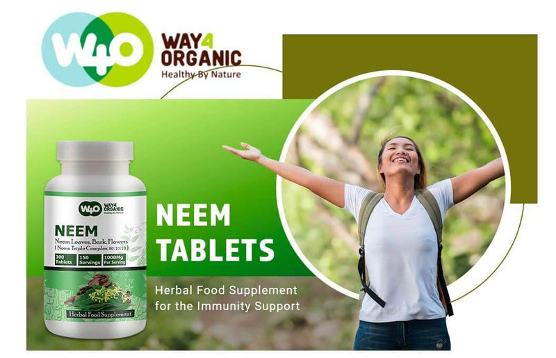 [Australia] - Neem Triple Complex - High-Potency Azadirachta Indica Tablets, Neem Leaves, Bark, Flowers in Ratio (80:10:10) - 300 Tablets, 150 Serving, 1000 Mg (1 Pack) 1 
