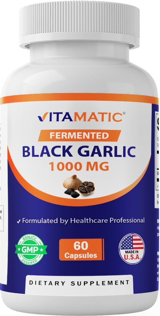 [Australia] - Vitamatic 3 Pack Fermented Black Garlic Extract 1000 mg 60 Capsules - Non-GMO, Gluten Free - (Total 180 Capsules) 