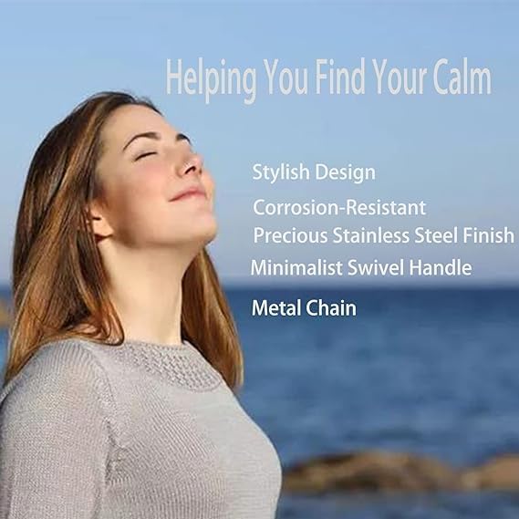 [Australia] - Anxiety Relief Breathing Necklace for Meditation and Breathwork | Mindfulness Tool for Stress and Anxiety Relief | Unisex, Suitable for Men and Women Rose Gold 