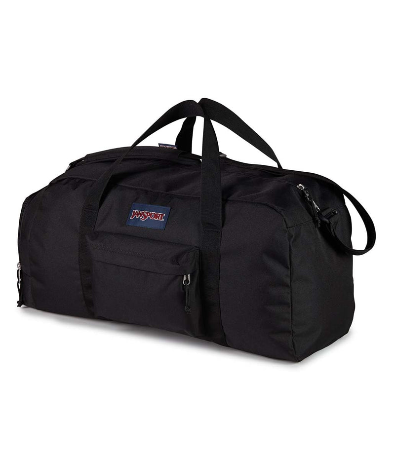 JanSport Weekender Large Duffel - Travel or Gym Bag, Durable Weekender with Front Utility Pocket & Side Grab Handles - Black