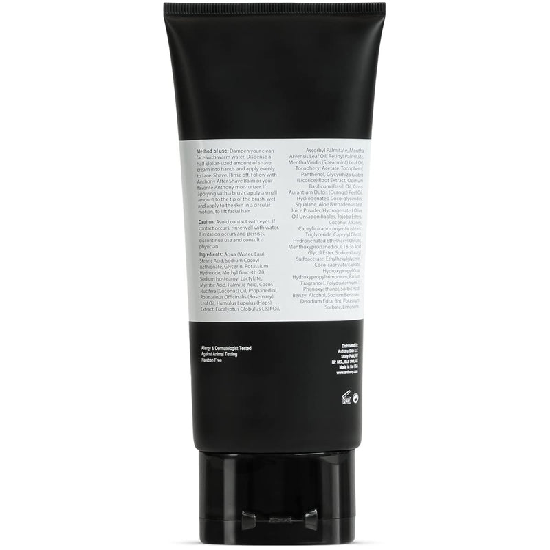 [Australia] - Anthony Shaving Cream Mens Sensitive Skin: Squalane, Eucalyptus, Spearmint and Rosemary Extracts, Help Soothe, Refresh, Cool, and Condition Your Skin for Shave 6 Fl Oz 2 Pack 6 Ounce (Pack of 2) 