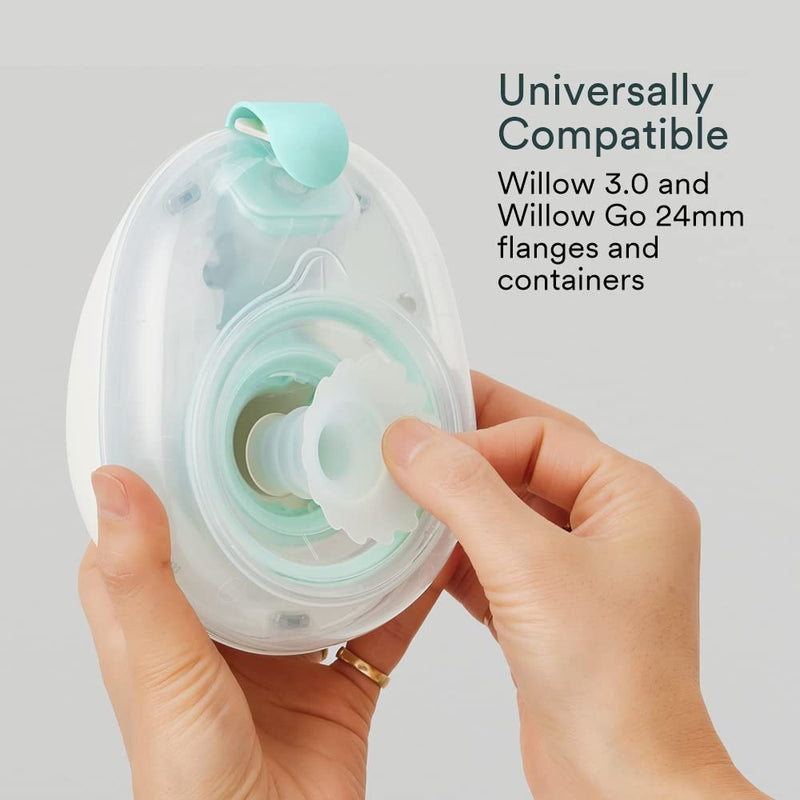 [Australia] - Willow Breast Pump Sizing Insert, 19mm, 2 Ct, Flange Inserts for Breast Pump, Improves Fit and Comfort for Breast Pumping Moms, Fits in 24mm Willow Breast Pump Flange 